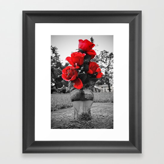 Red is permanence Framed Art Print