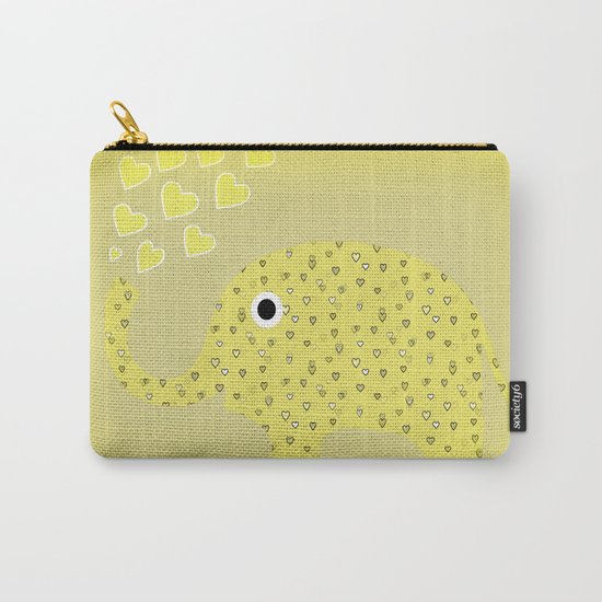 I Love Elephants Carry-All Pouch