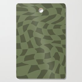 Checkers Gone Wild - Green Cutting Board