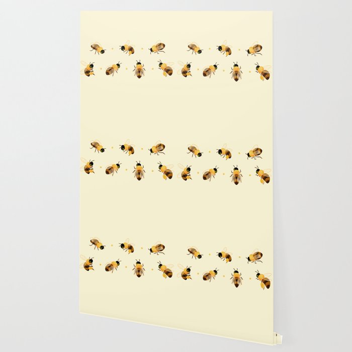 Honey Bees Wallpaper By Pikaole Society6