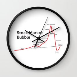 Stock Market Bubble Wall Clock