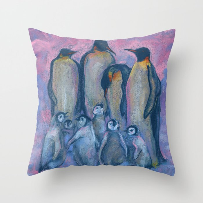 Emperor Penguins, Antarctic Winter Deko-Kissen Emperor Penguins, Antarctic Winter Deko-Kissen