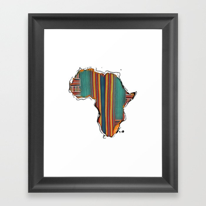 Striped Africa Framed Art Print