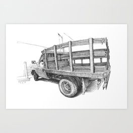 Delivery truck Art Print