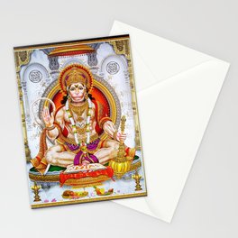 Hindu Hanuman Monkey God 5 Stationery Card