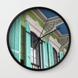 New Orleans Colorful Porch Wall Clock