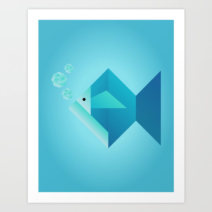 Origami Fish Art Print