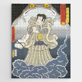 Woodblock art - Utagawa Kunisada - A contest of magic scenes by Toyokuni Jigsaw Puzzle