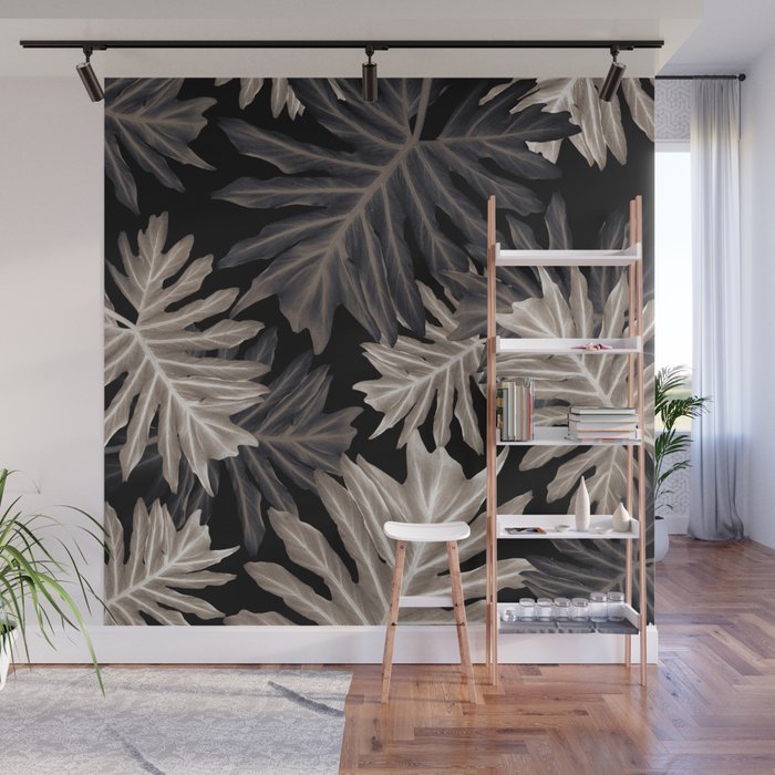 Philo Hope - Tropical Jungle Leaves Pattern #4 #tropical #decor #art #society6 Wall Mural