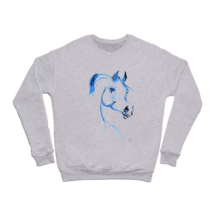 Arabian horse ink drawing Crewneck Sweatshirt