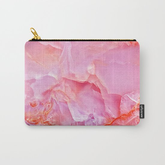 Pink onyx marble Carry-All Pouch