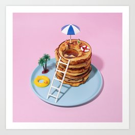 Pancakes pool Art Print