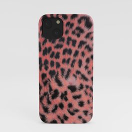 Pink leopard print iPhone Case