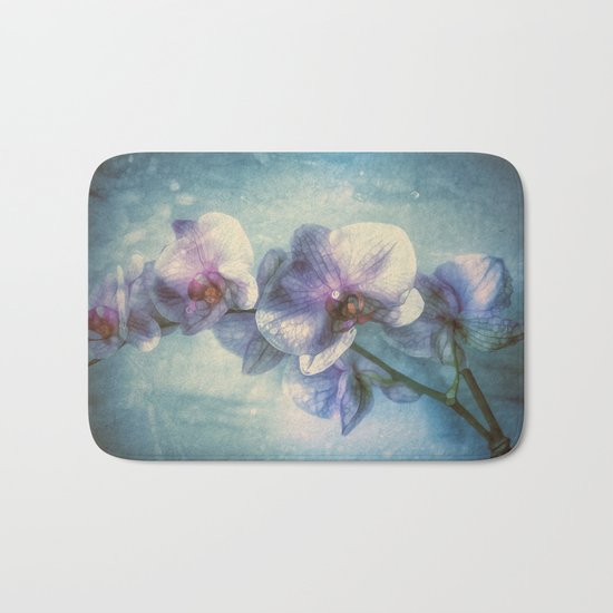 Vintage Orchids Bath Mat