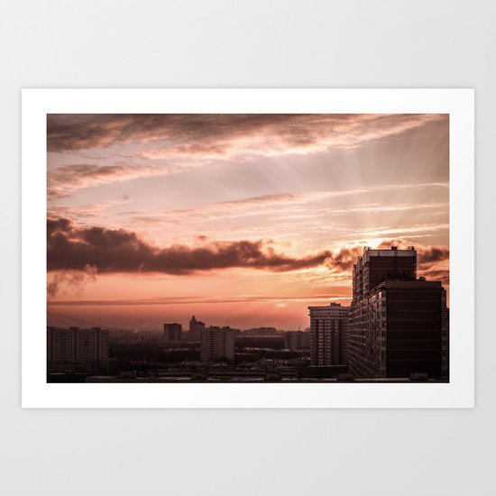 Dawn in the city Art Print