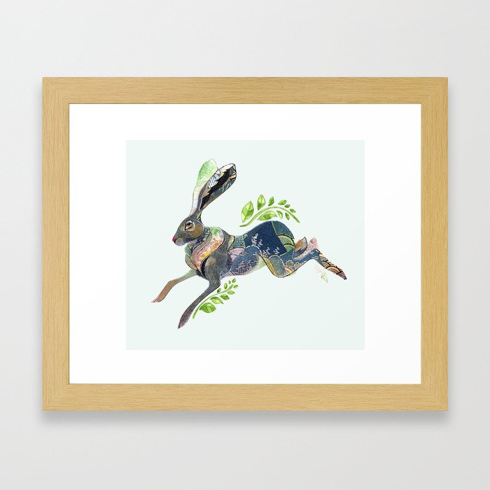 Spring Rabbit Framed Art Print