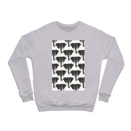 Modern Black White Gold Elephant Pattern Crewneck Sweatshirt