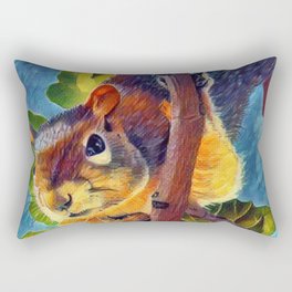 Beautiful Colorful Squirrel Rectangular Pillow