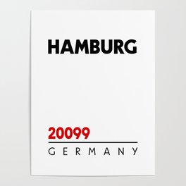 Hamburg 20099 Postal Code Poster