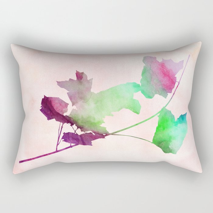 Maple_Watercolor2 by Jacqueline and Garima Rectangular Pillow