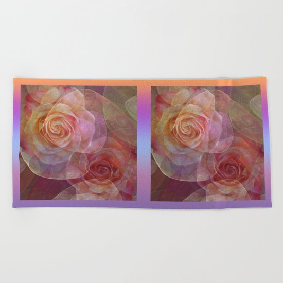 Abstract Roses Beach Towel