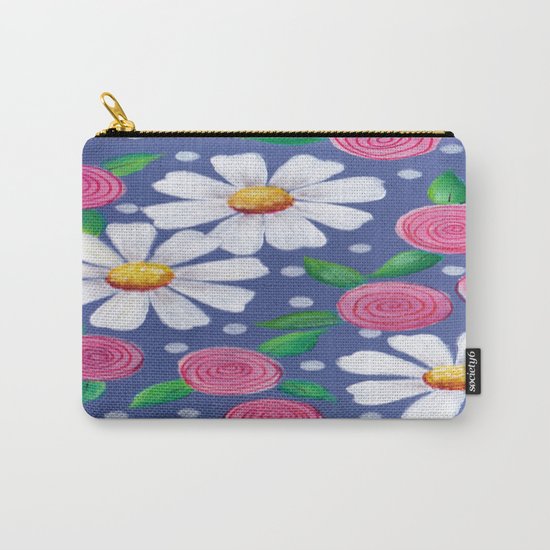 Daisey Pattern Carry-All Pouch