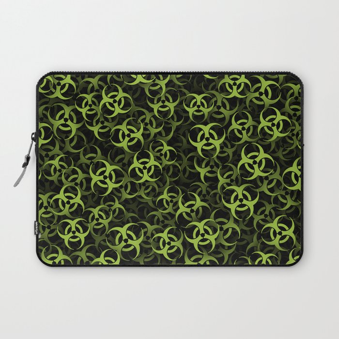 Biohazard (green on black) Laptop Sleeve
