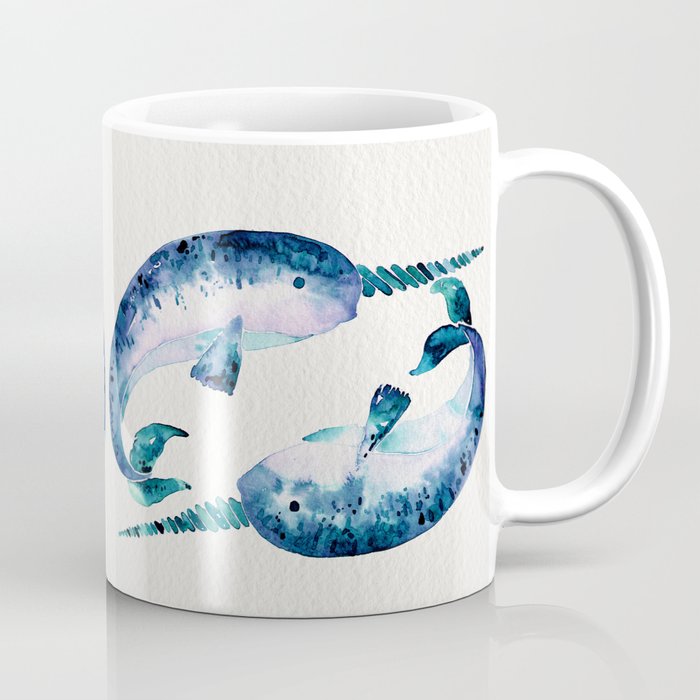 Blue Narwhals Coffee Mug