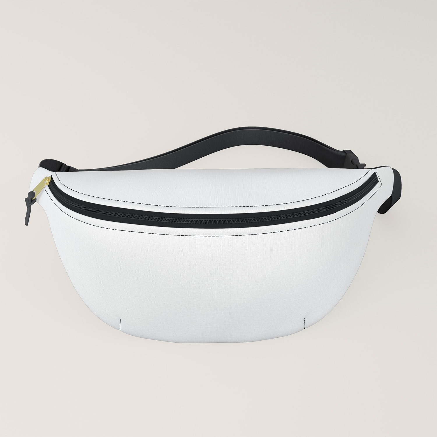 plain white fanny pack