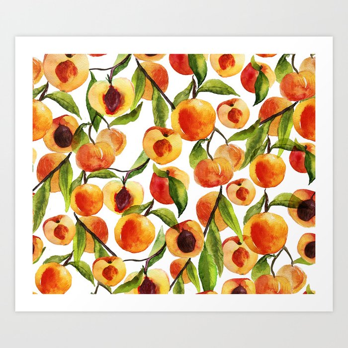 Passionate for peaches Art Print
