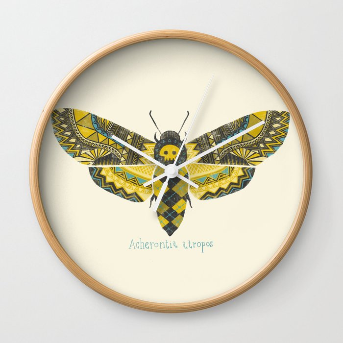 "Acherontia atropos" Moth Wall Clock
