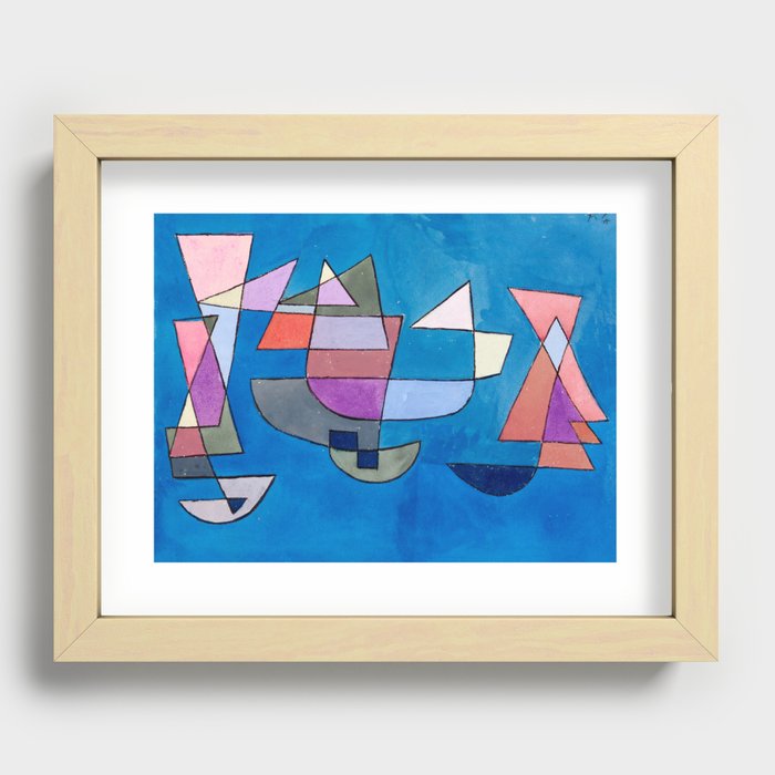 Segelschiffe (sailing ships) Paul Klee Recessed Framed Print