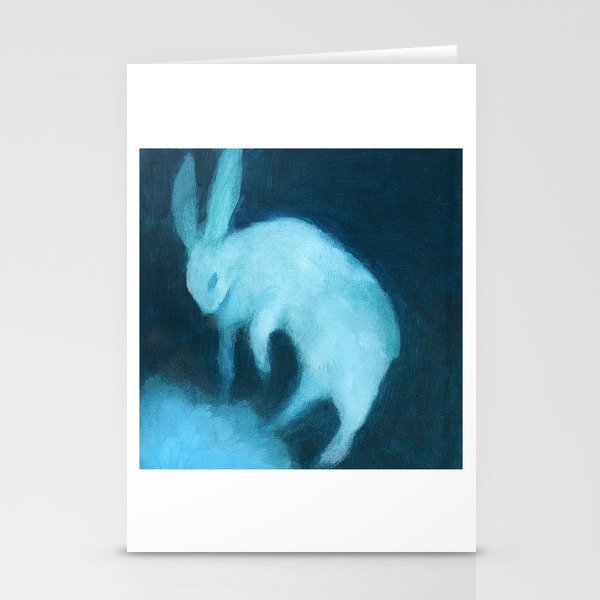 Ghost Bunny adrift Stationery Cards