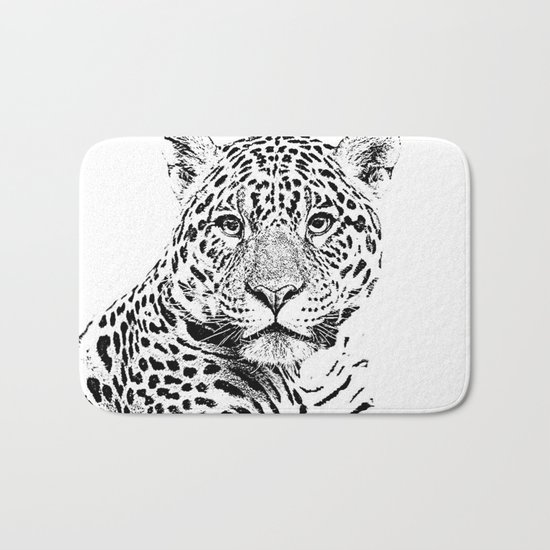 Cheetah Sketch Bath Mat
