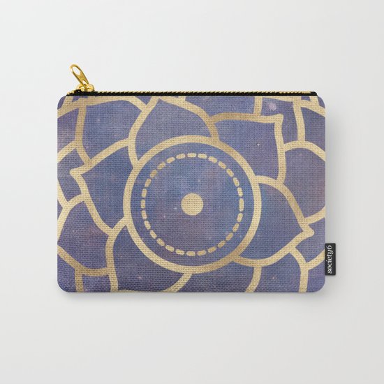 Mandala Chakra Copper and Purple Crown Chakra Carry-All Pouch
