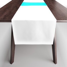r (CYAN & WHITE LETTERS) Table Runner