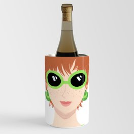 Cool Girl in Green Wine Chiller
