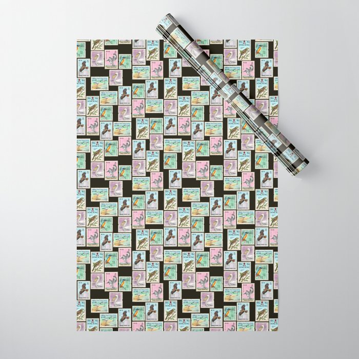 Hong Kong Bird Stamps Wrapping Paper