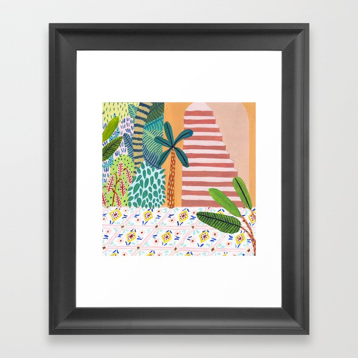 Jungle Staircase Framed Art Print