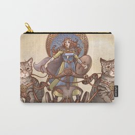Freya Driving Her Cat Chariot Carry-All Pouch