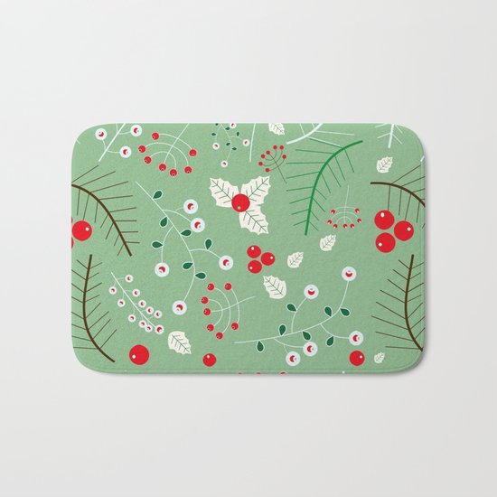 Mistletoe green Bath Mat