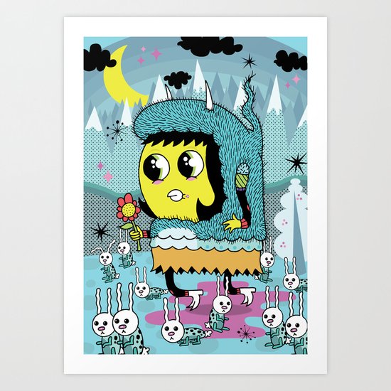 The Birds and the Bunnies Art Print