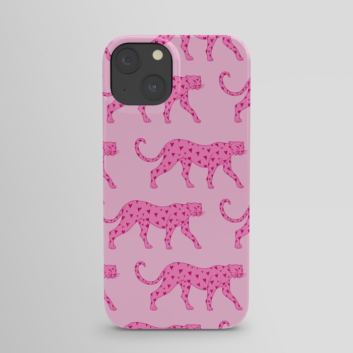 Pink Love Cheetahs iPhone Case