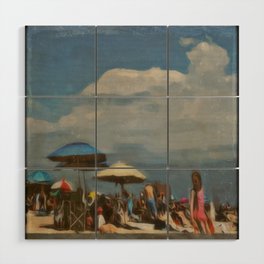 I Miss the Beach, Photo of Coney Island Beach Wood Wall Art