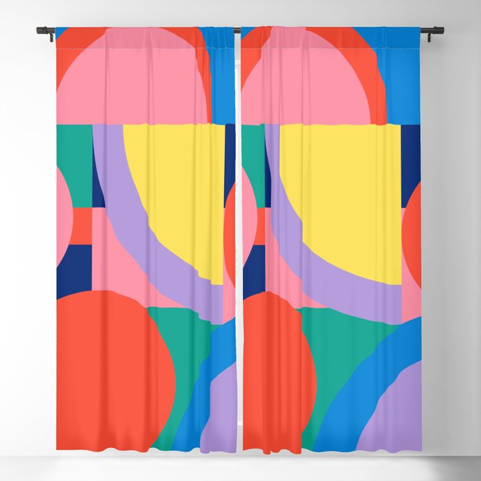 Bright Shapes and Colors 56 Blackout Curtain
