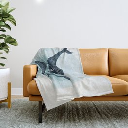 Moby Whale Throw Blanket