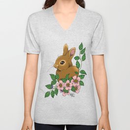 Bunny Rabbit V Neck T Shirt
