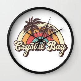 Crystal Bay beach city Wall Clock