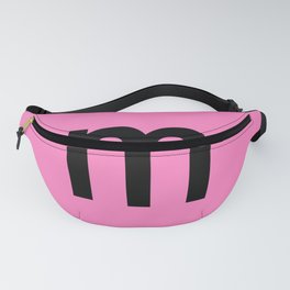 LETTER m (BLACK-PINK) Fanny Pack | Black, Graphicdesign, Typed, M, Customisation, Personalisation, Letter, Favourite, Typographical, Typographic 
