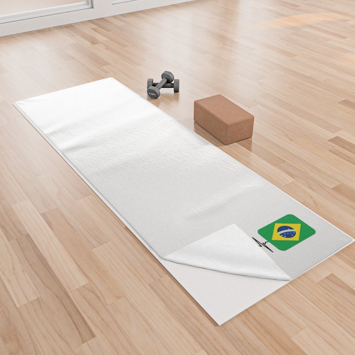 Heartbeat Brazil Yoga Towel